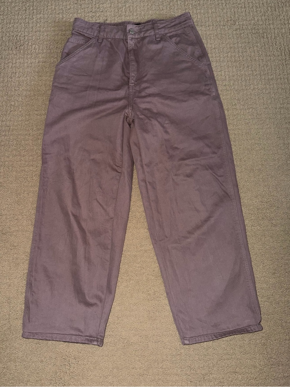 Straight-Leg Pants purple mauve